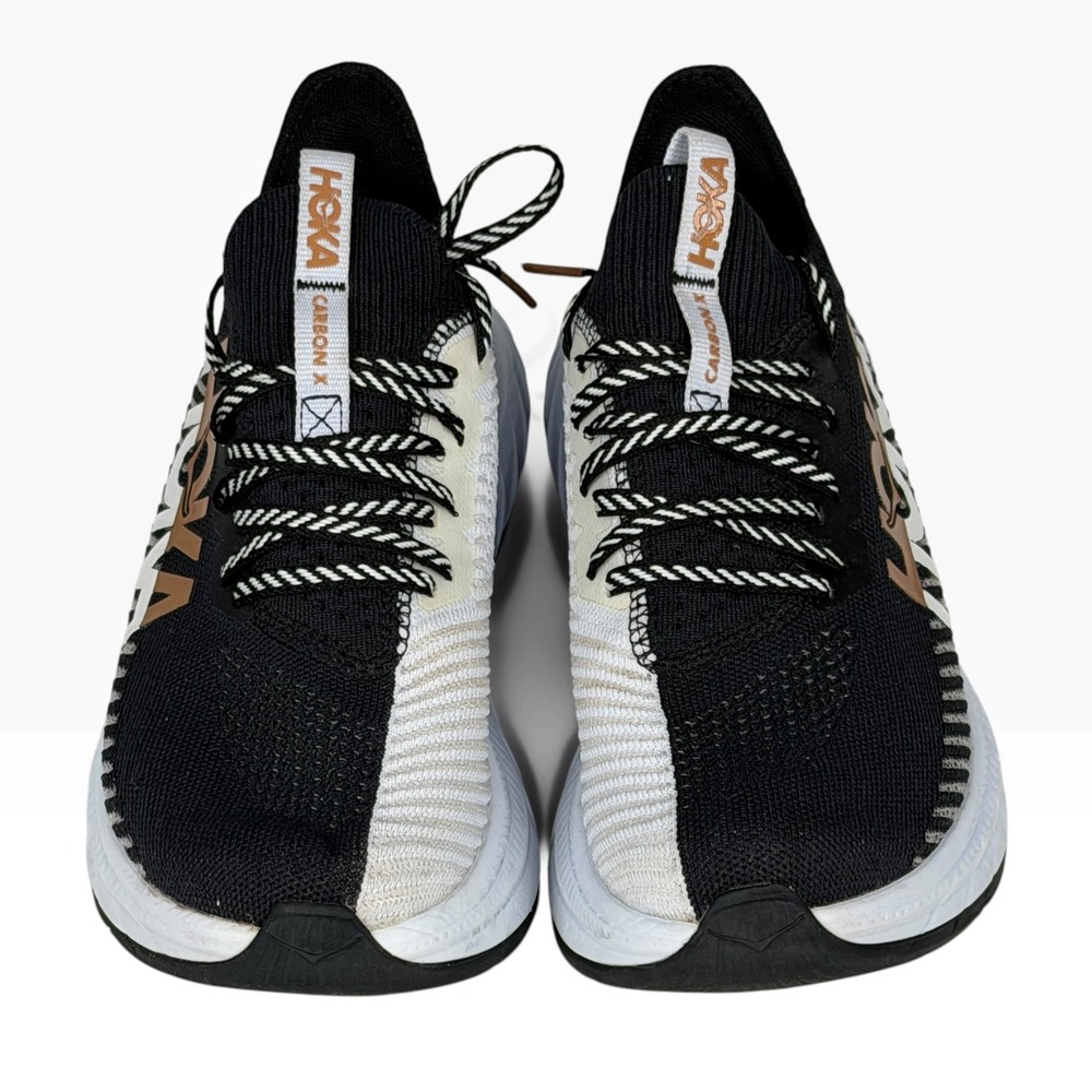 Hoka One One Carbon Plate X 3 Running Shoes Black White Copper Womens 7B 1123193